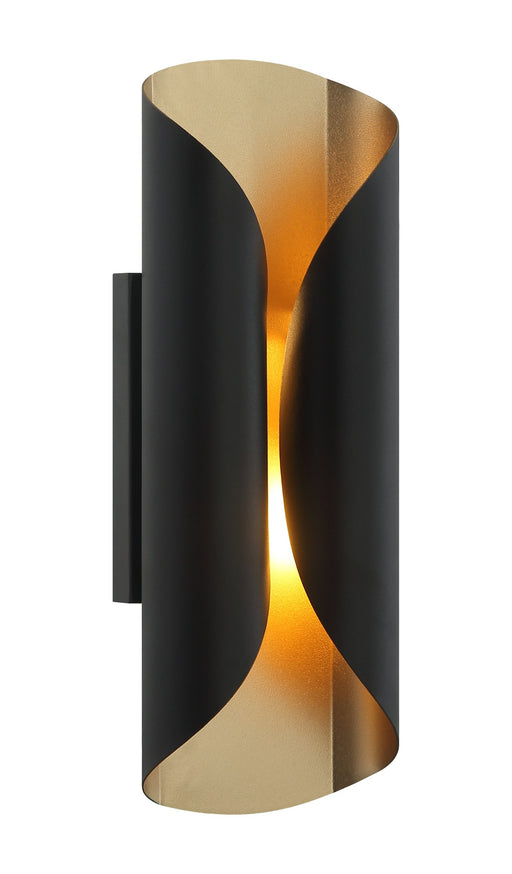 Ripcurl 5" 2-Light Wall Sconce in Matte Black
