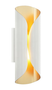 Ripcurl 5" 2-Light Wall Sconce in White