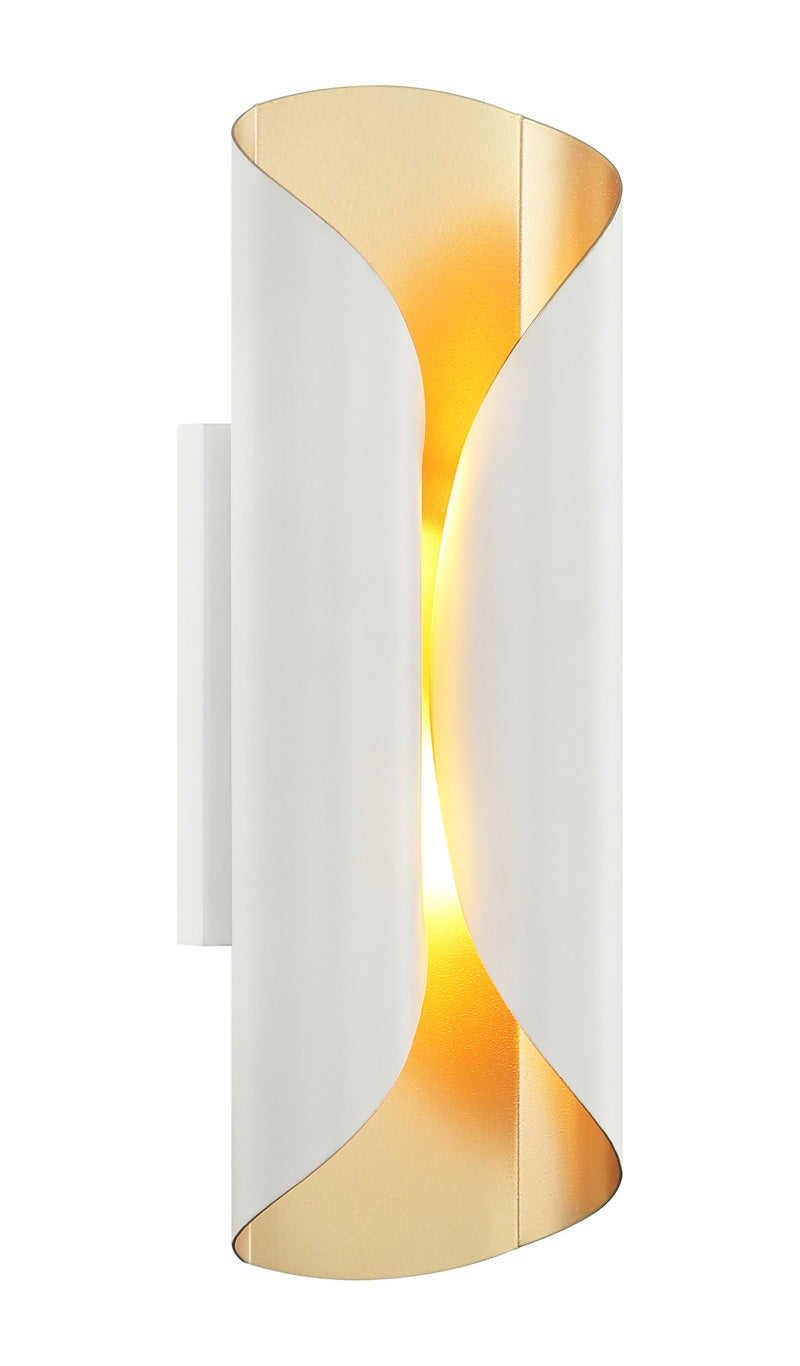 Ripcurl 5" 2-Light Wall Sconce in White