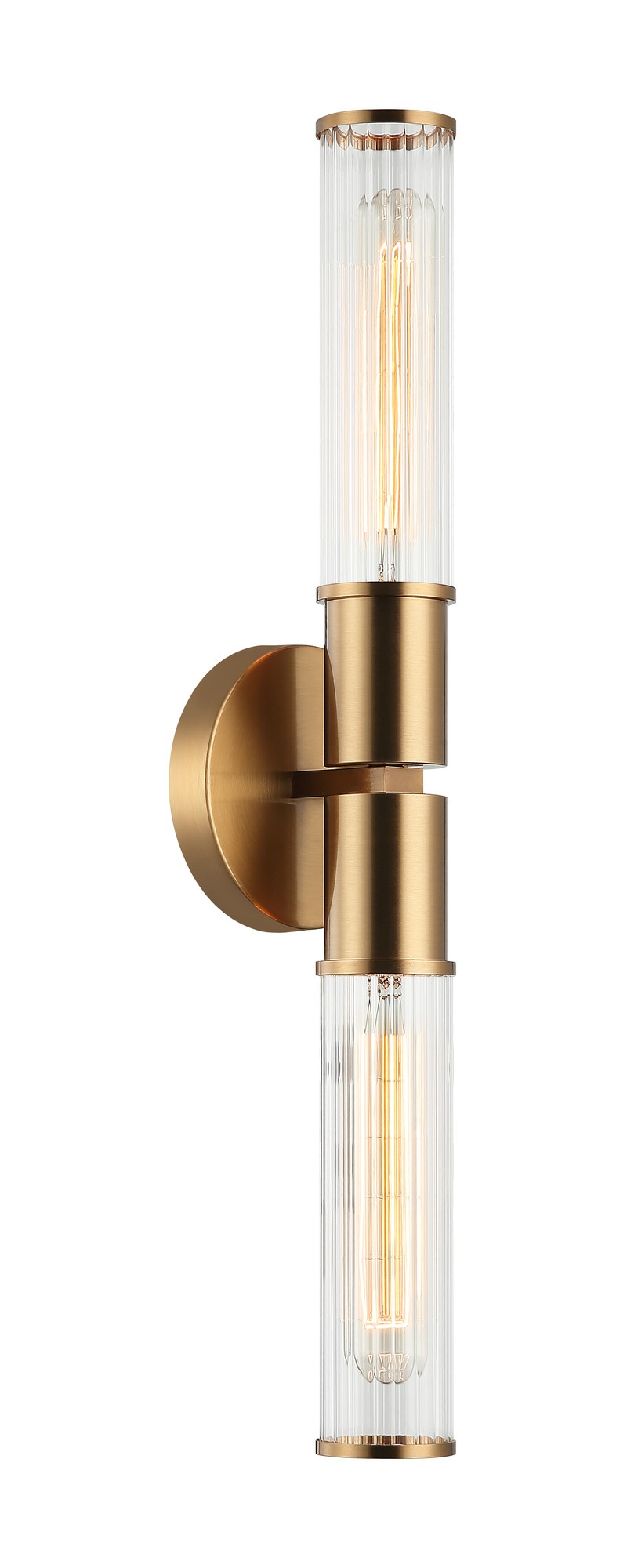 Klarice 2-Light Wall Sconce in Aged Gold Brass