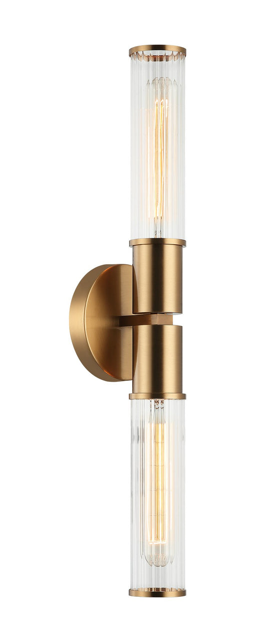 Klarice 2-Light Wall Sconce in Aged Gold Brass