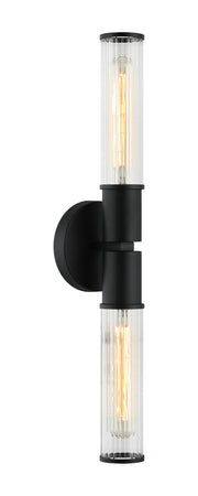 Klarice 2-Light Wall Sconce in Matte Black