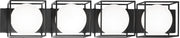Squircle 4-Light Bath Vanity Light in Black