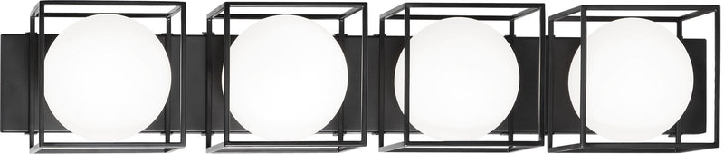 Squircle 4-Light Bath Vanity Light in Black