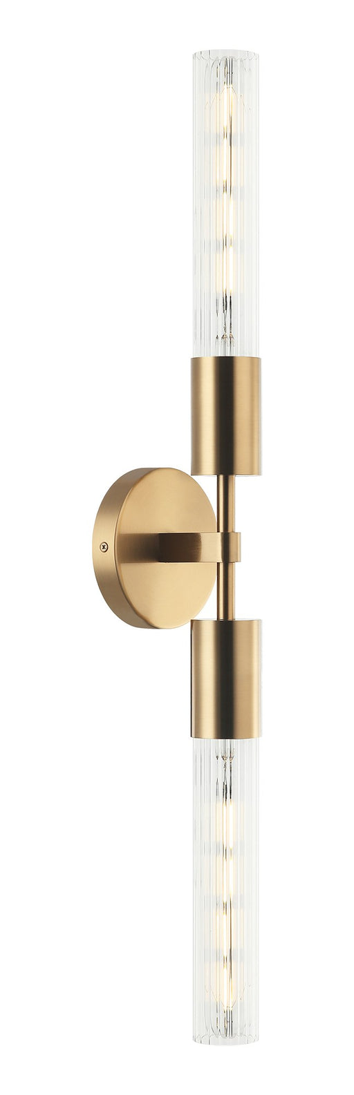 Lumière 2-Light Wall Sconce in Aged Gold Brass