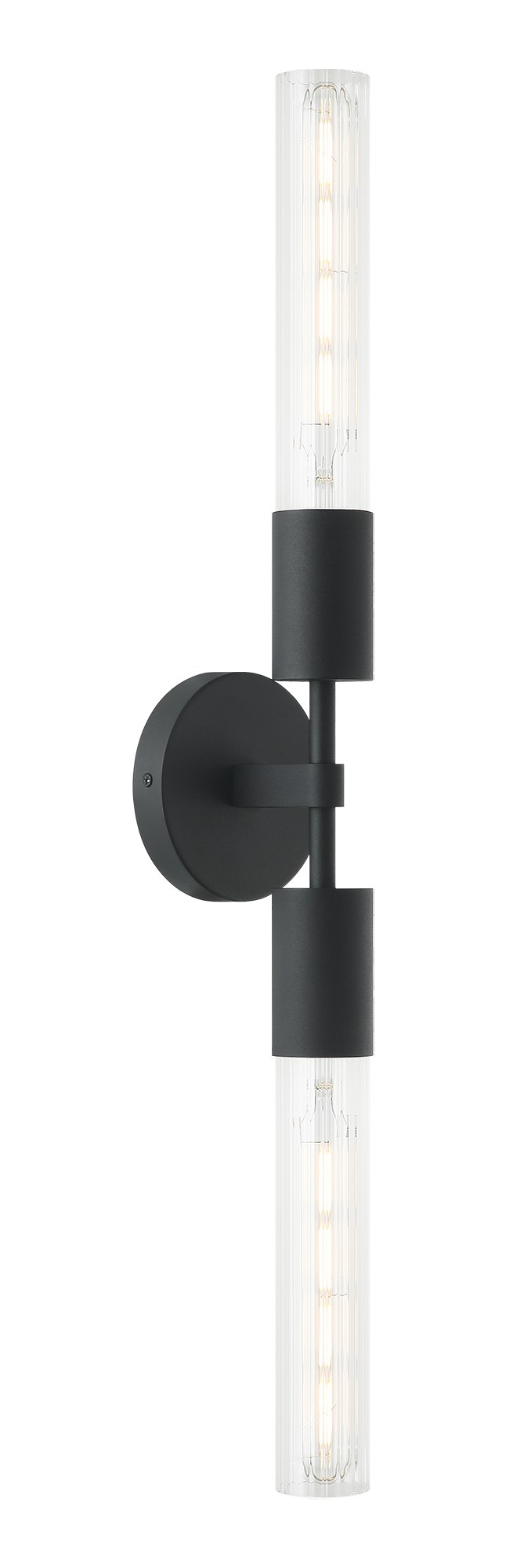 Lumière 2-Light Wall Sconce in Matte Black