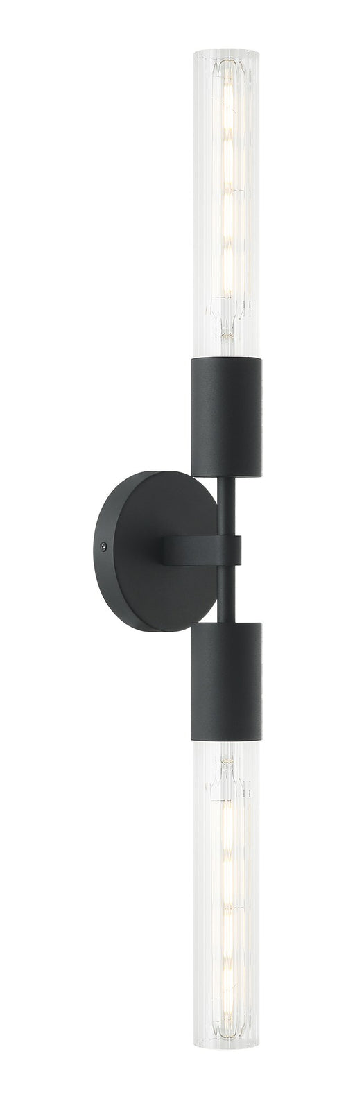 Lumière 2-Light Wall Sconce in Matte Black