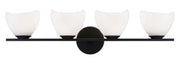 Uptowne 4-Light Bath Vanity Light in Black