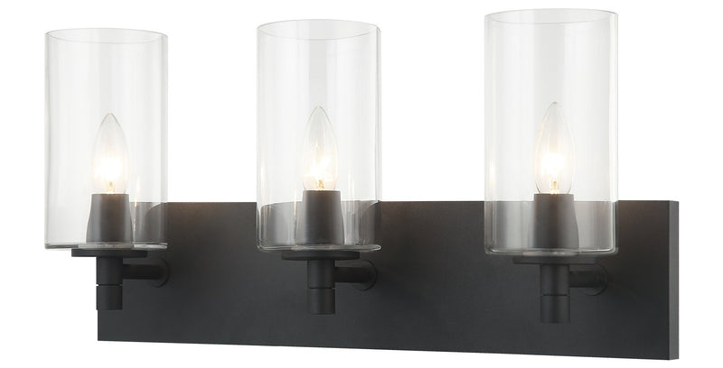 Candela 3-Light Bath Vanity Light in Matte Black