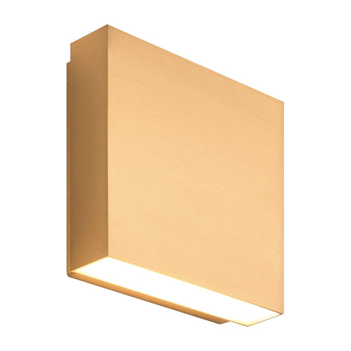 Weston 2-Light 5.5" LED Outdoor Wall Sconce in Aged Gold Brass