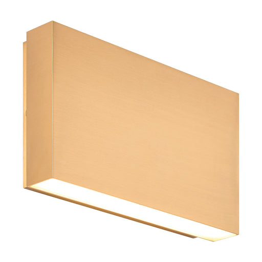Weston 2-Light 8.5" LED Outdoor Wall Sconce in Aged Gold Brass