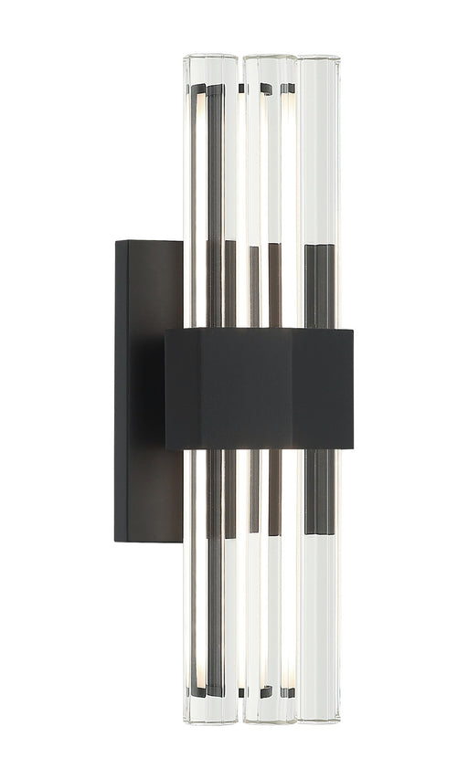 Krustallos 13" Tall LED Wall Sconce in Matte Black