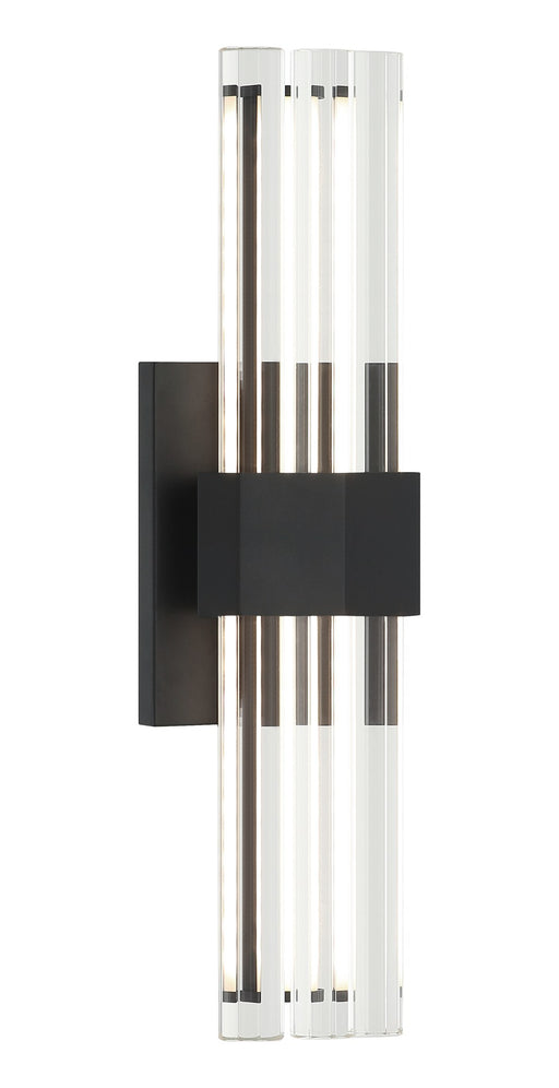 Krustallos 18" Tall LED Wall Sconce in Matte Black