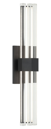 Krustallos 24" Tall LED Wall Sconce in Matte Black