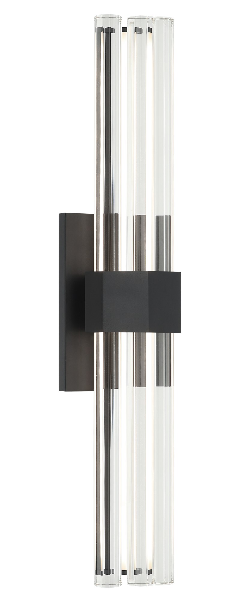 Krustallos 24" Tall LED Wall Sconce in Matte Black