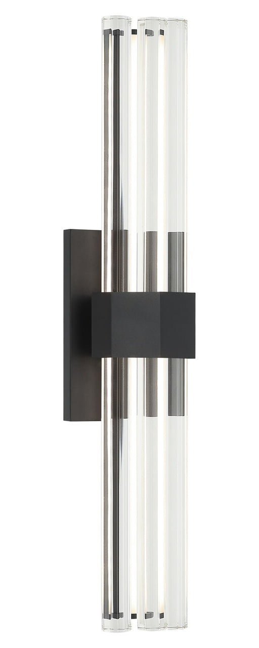 Krustallos 24" Tall LED Wall Sconce in Matte Black
