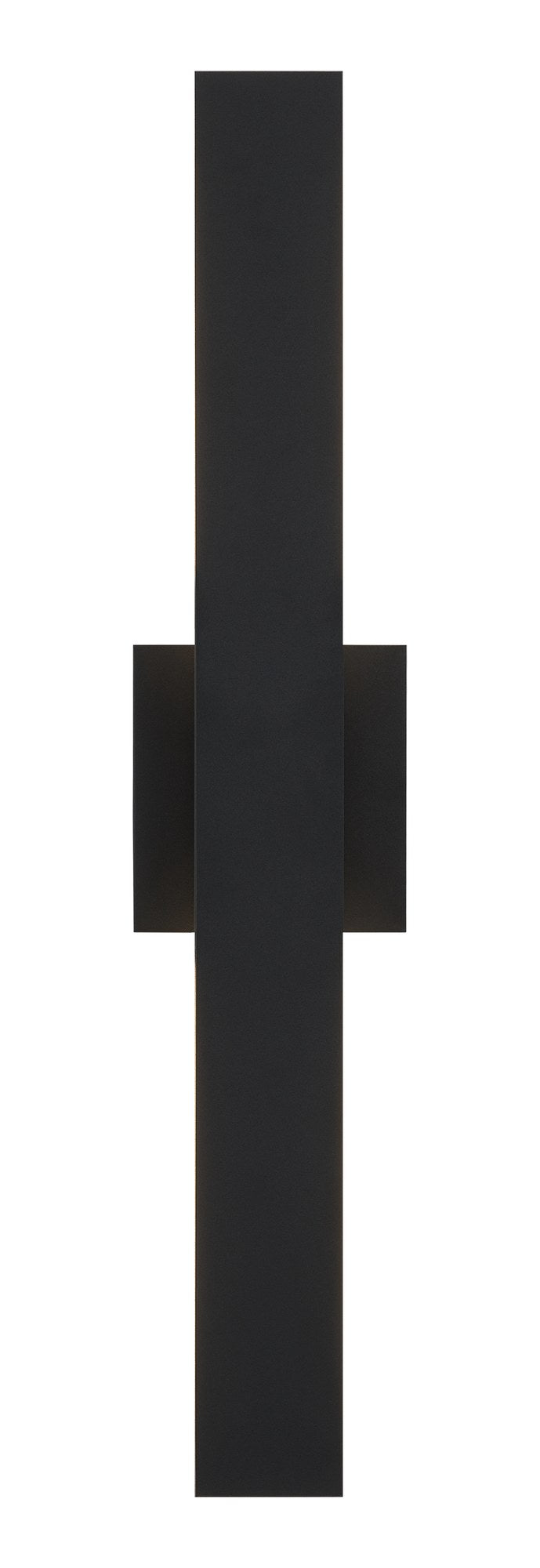 Zayden 2-Light 24" LED Outdoor Wall Sconce in Matte Black