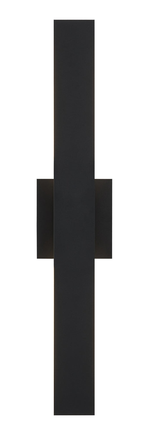 Zayden 2-Light 24" LED Outdoor Wall Sconce in Matte Black