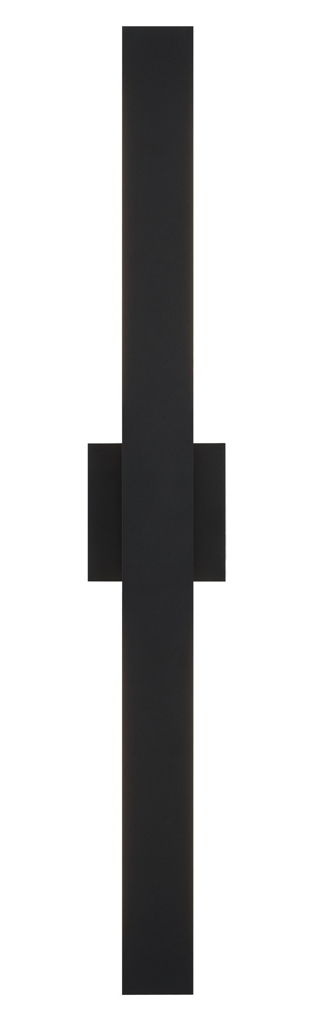 Zayden 2-Light 34" LED Outdoor Wall Sconce in Matte Black