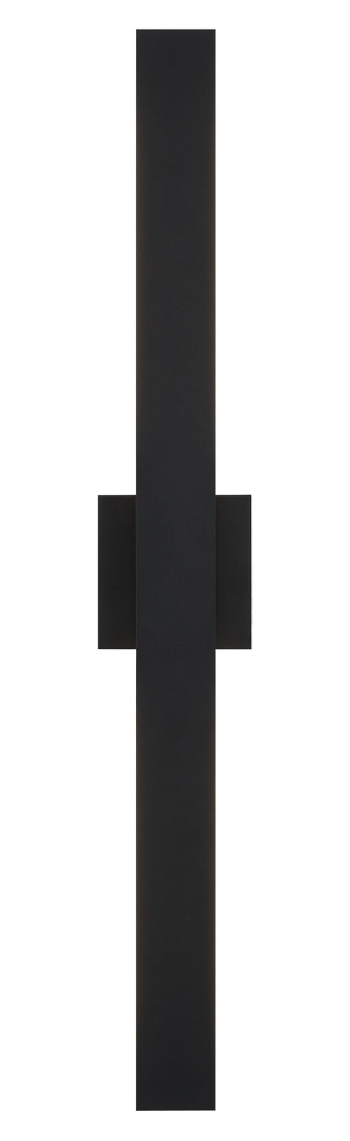 Zayden 2-Light 34" LED Outdoor Wall Sconce in Matte Black