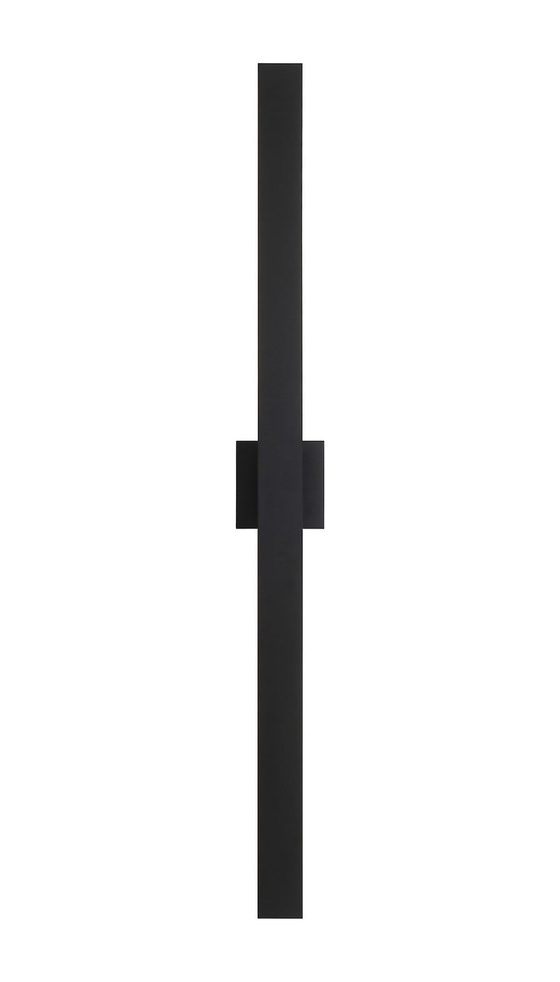 Zayden 2-Light 48" LED Outdoor Wall Sconce in Matte Black