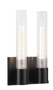 Lyndon 2-Light Bath Vanity Light in Oxidized Black
