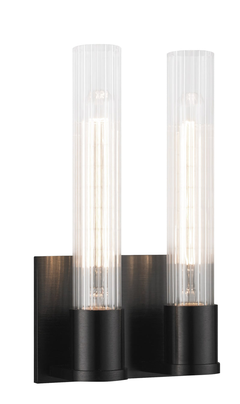 Lyndon 2-Light Bath Vanity Light in Oxidized Black