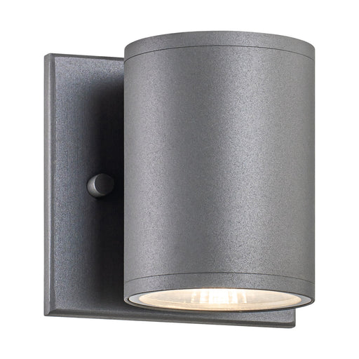 Tubular LED Outdoor Wall Sconce in Grey