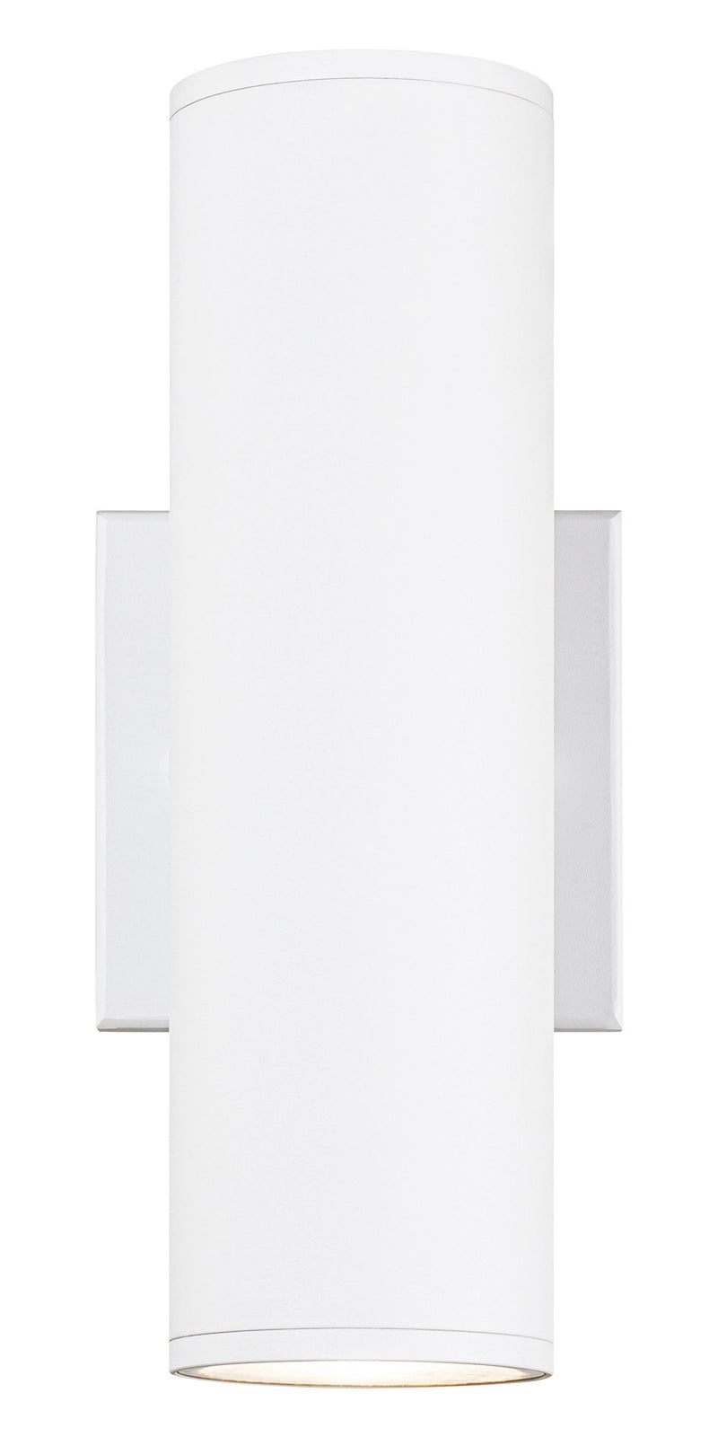 Tubular 2-Light 10" LED Outdoor Wall Sconce in Matte White