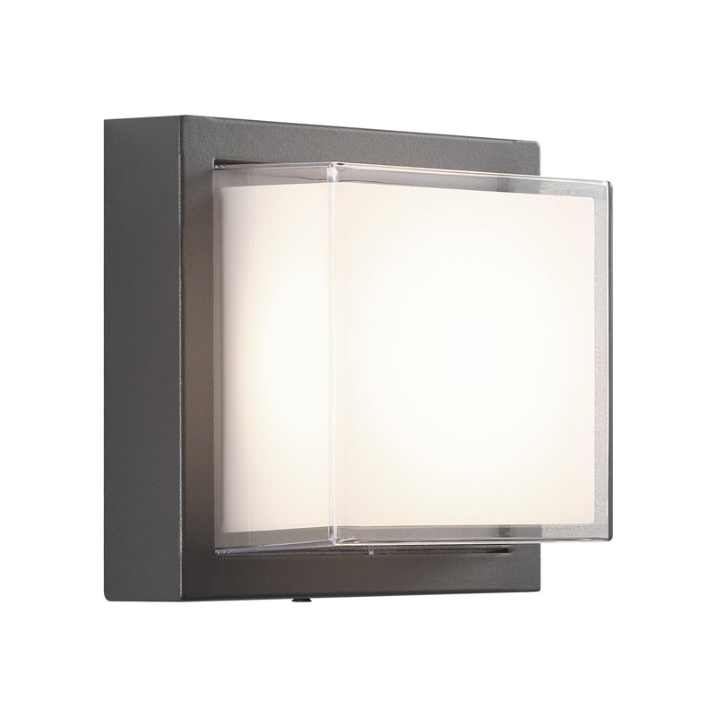 Syvana 6" LED Outdoor Wall Sconce in Grey