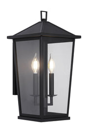 Ingress 2-Light Outdoor Wall Lantern in Matte Black