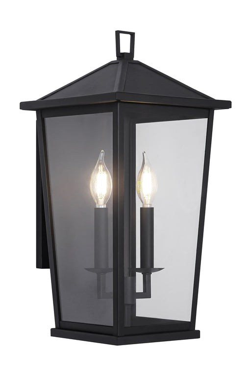 Ingress 2-Light Outdoor Wall Lantern in Matte Black