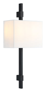 Badgley 2-Light Wall Sconce in Matte Black