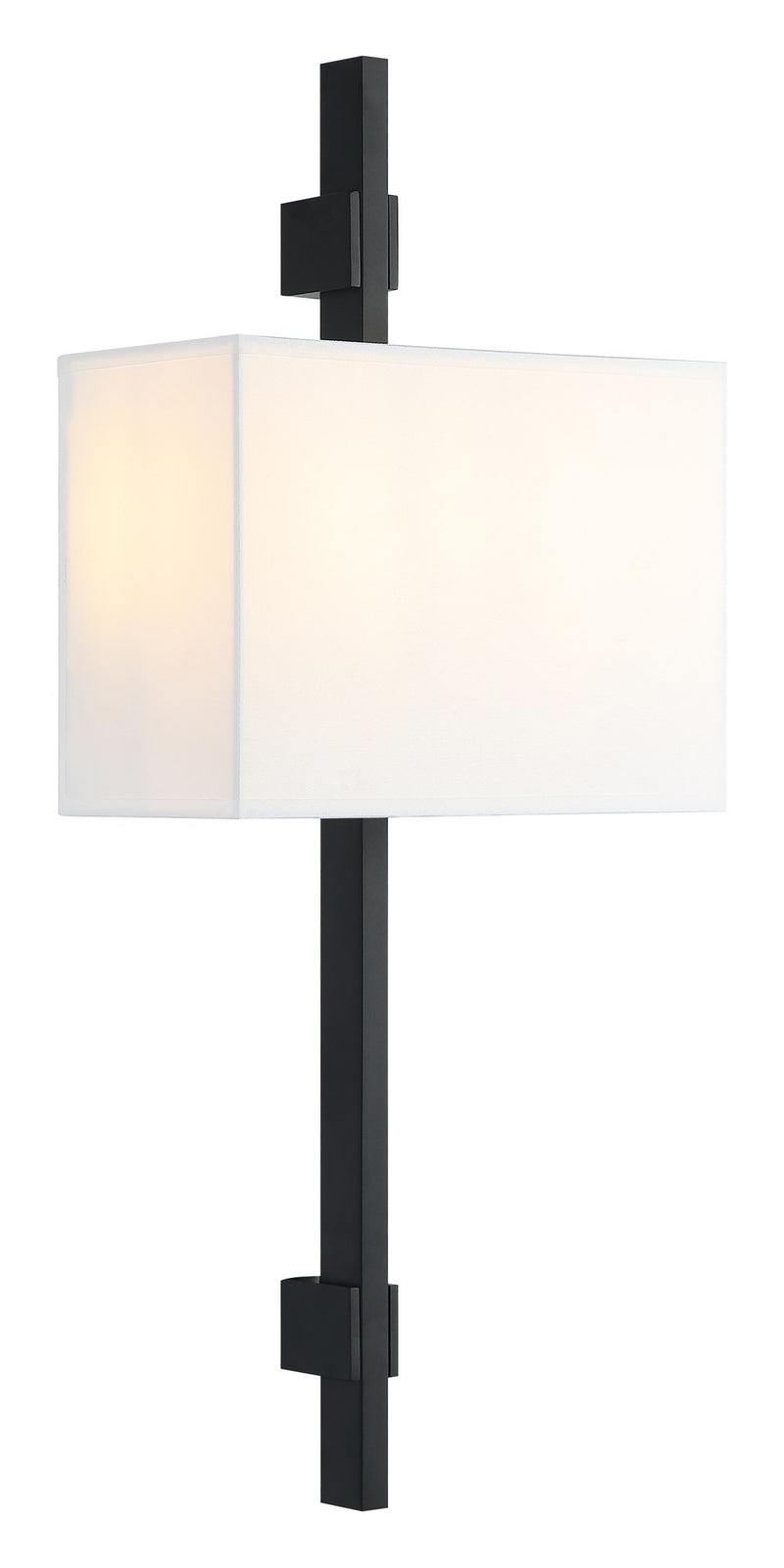 Badgley 2-Light Wall Sconce in Matte Black