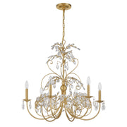 Sadie 6 Light 29" Chandelier in Antique Gold
