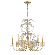 Sadie 6 Light 29" Chandelier in Antique Gold