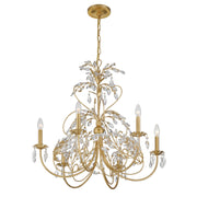 Sadie 6 Light 29" Chandelier in Antique Gold