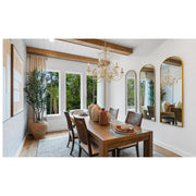 Sadie 6 Light 29" Chandelier in Antique Gold in a room setting