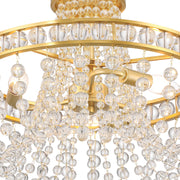 Seville 3 Light 16.5" Semi Flush Mount in Aged Brass