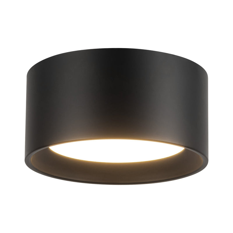 Uma 7" Short Semi-Flush Mount in Black