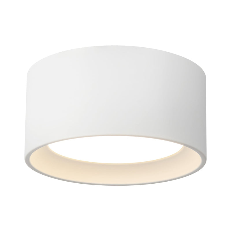Uma 7" Short Semi-Flush Mount in White