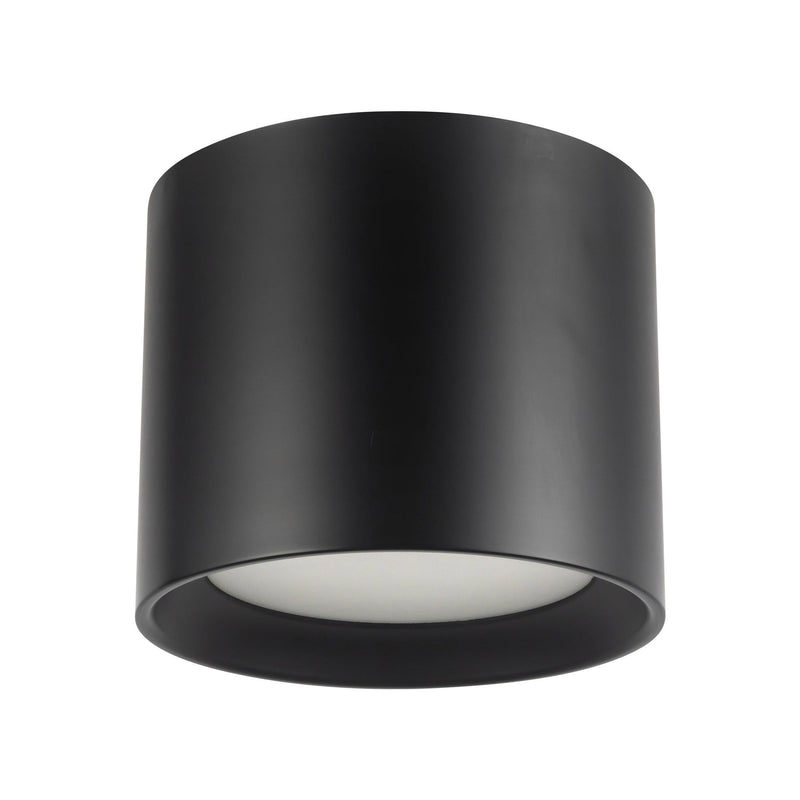 Uma 7" Tall Semi-Flush Mount in Black