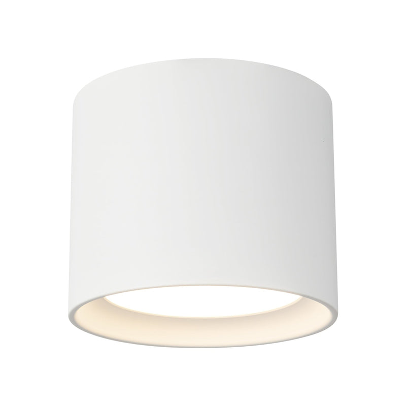 Uma 7" Tall Semi-Flush Mount in White