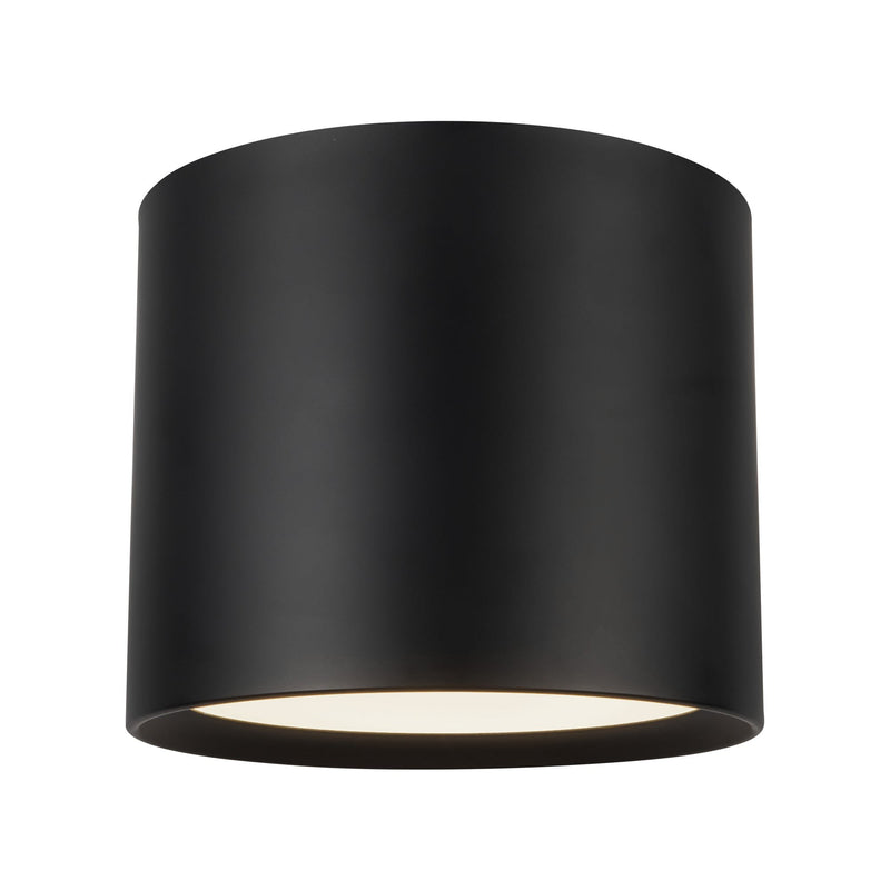 Uma 12" Semi-Flush Mount in Black