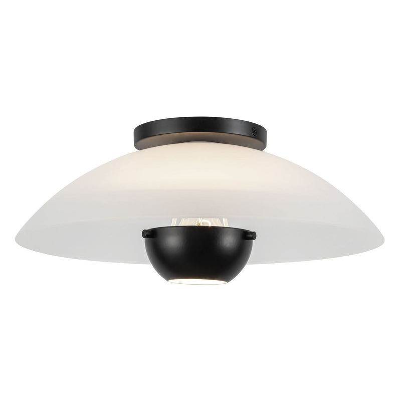 Umbra 14" Semi-Flush Mount (5" Height) in Black
