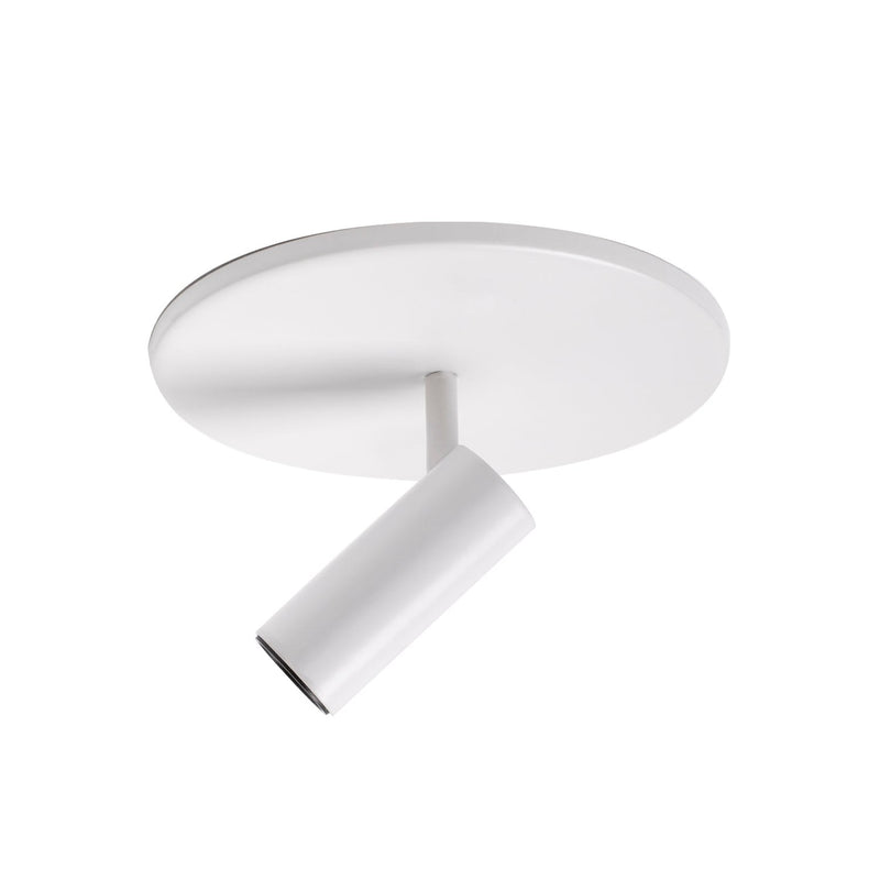 Downey 1" Semi-Flush Mount in White