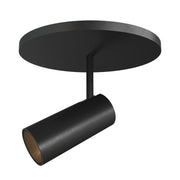 Downey 2" Semi-Flush Mount, 4.4" Diameter in Black