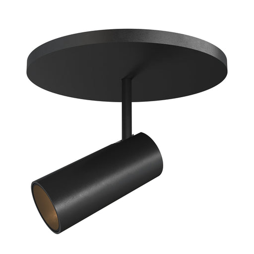 Downey 2" Semi-Flush Mount, 4.4" Diameter in Black