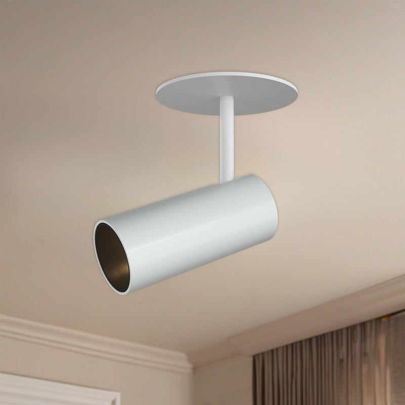 Downey 2" Semi-Flush Mount, 2.4" Diameter in White