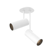 Downey 2" 2-Head Semi-Flush Mount, 2.4" Diameter in White